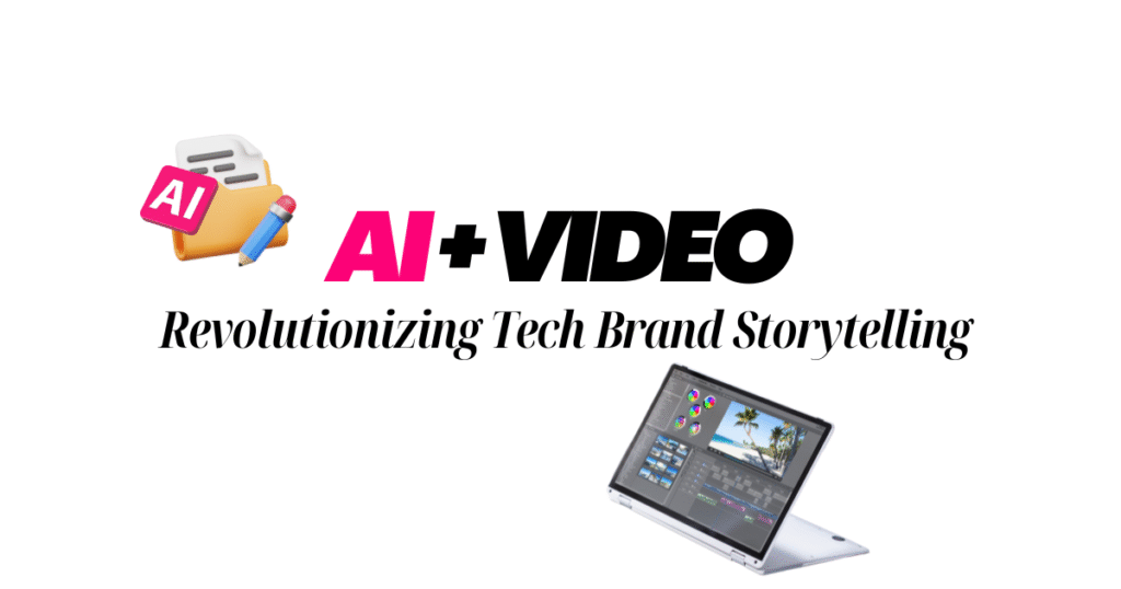AI and video collaboration concept with tech storytelling elements