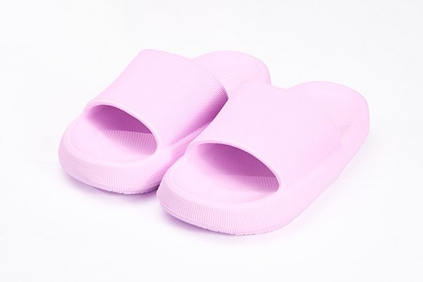 Light pink foam slides placed together on a white background.