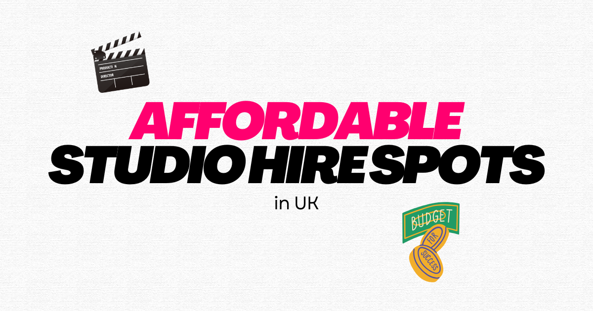 Affordable studio hire spots in the UK for creators and video production