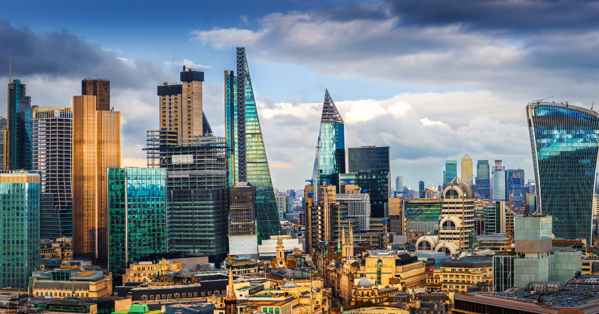 London city skyline representing UK creative and studio hire locations